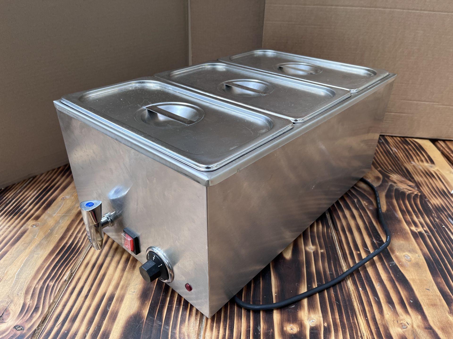 Stainless steel Baine Marie buffet food warmer - Image 2 of 8