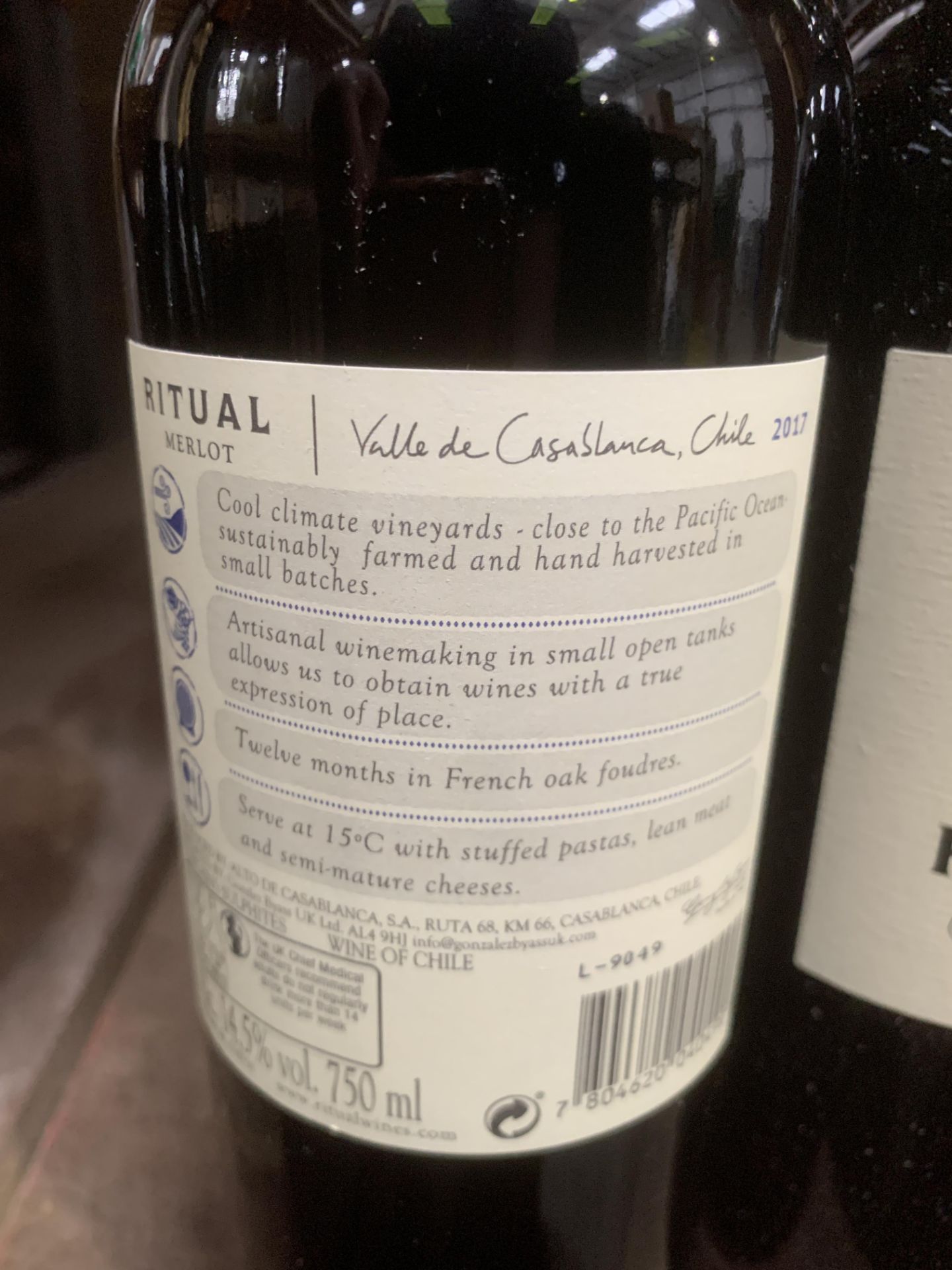 9x Bottles of Chilean Wine; 6x Merlot, 3x Chardonnay - Image 4 of 5