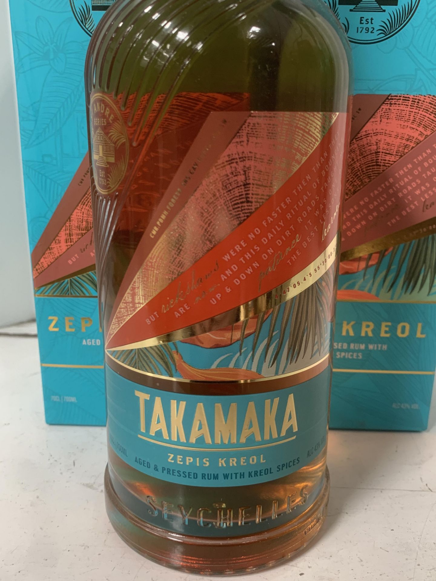 2x Bottles of Takamaka Zepis Kreol Rum 43%, 70cl- Boxed - Image 3 of 4