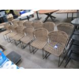 12x Wicker Style Chairs
