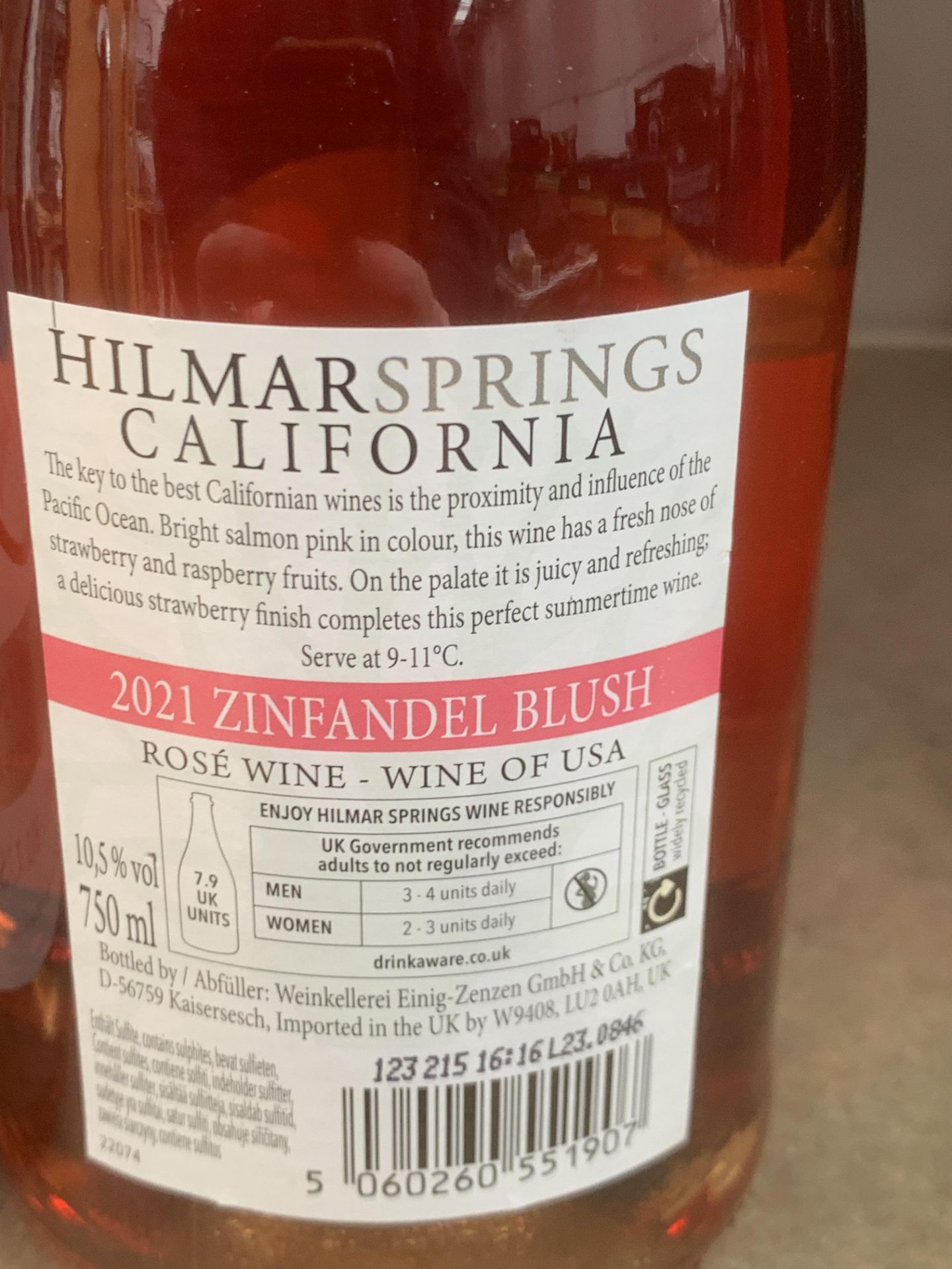 12 x bottles of Hilmar Springs Zinfandel Blush - 10.5% 75cl - Image 3 of 3