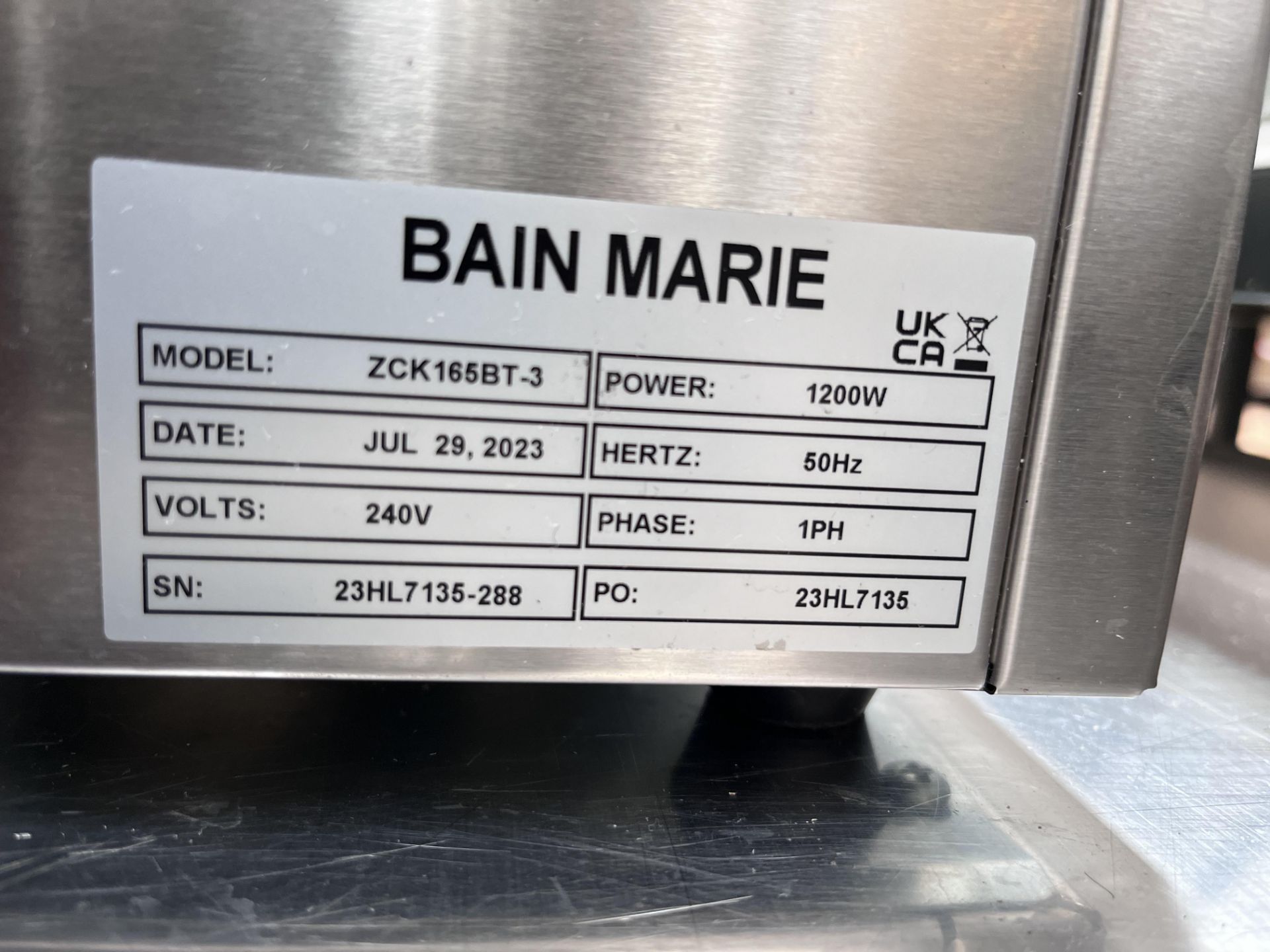 Stainless steel Baine Marie buffet food warmer - Image 8 of 8