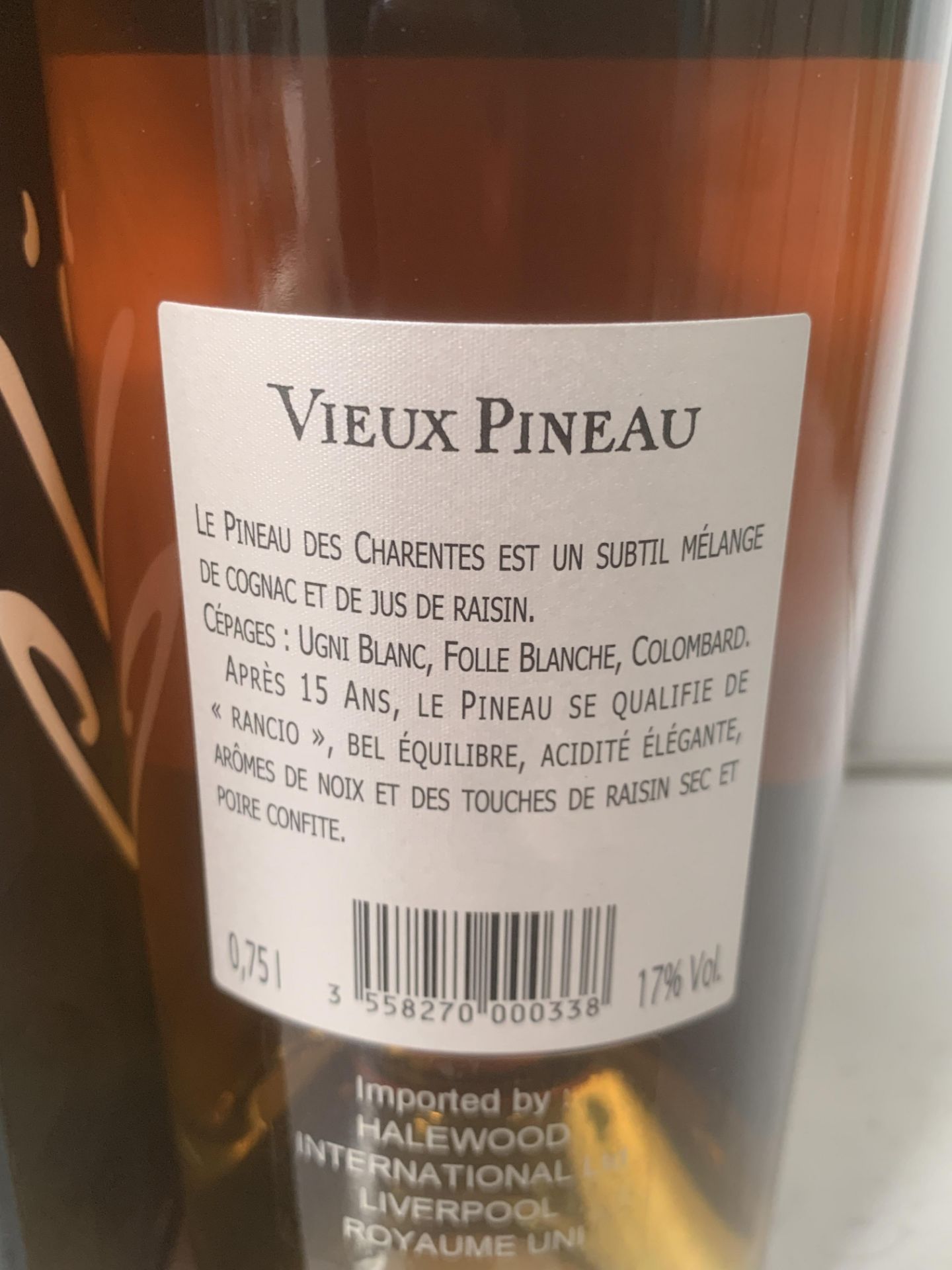 3x Bottles of Lheraud 'Vieux Pineau' 17%, 75cl - boxed - Image 3 of 3