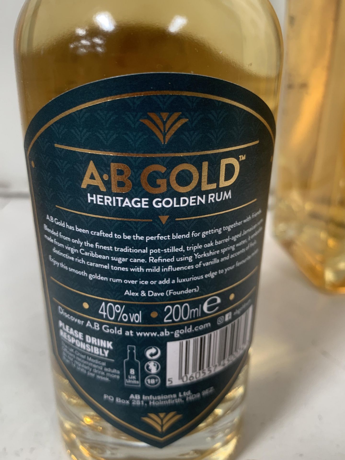 5x Bottles of A.B Gold Golden Rum 40%; 2x 20cl, 3x 70cl - Image 4 of 5