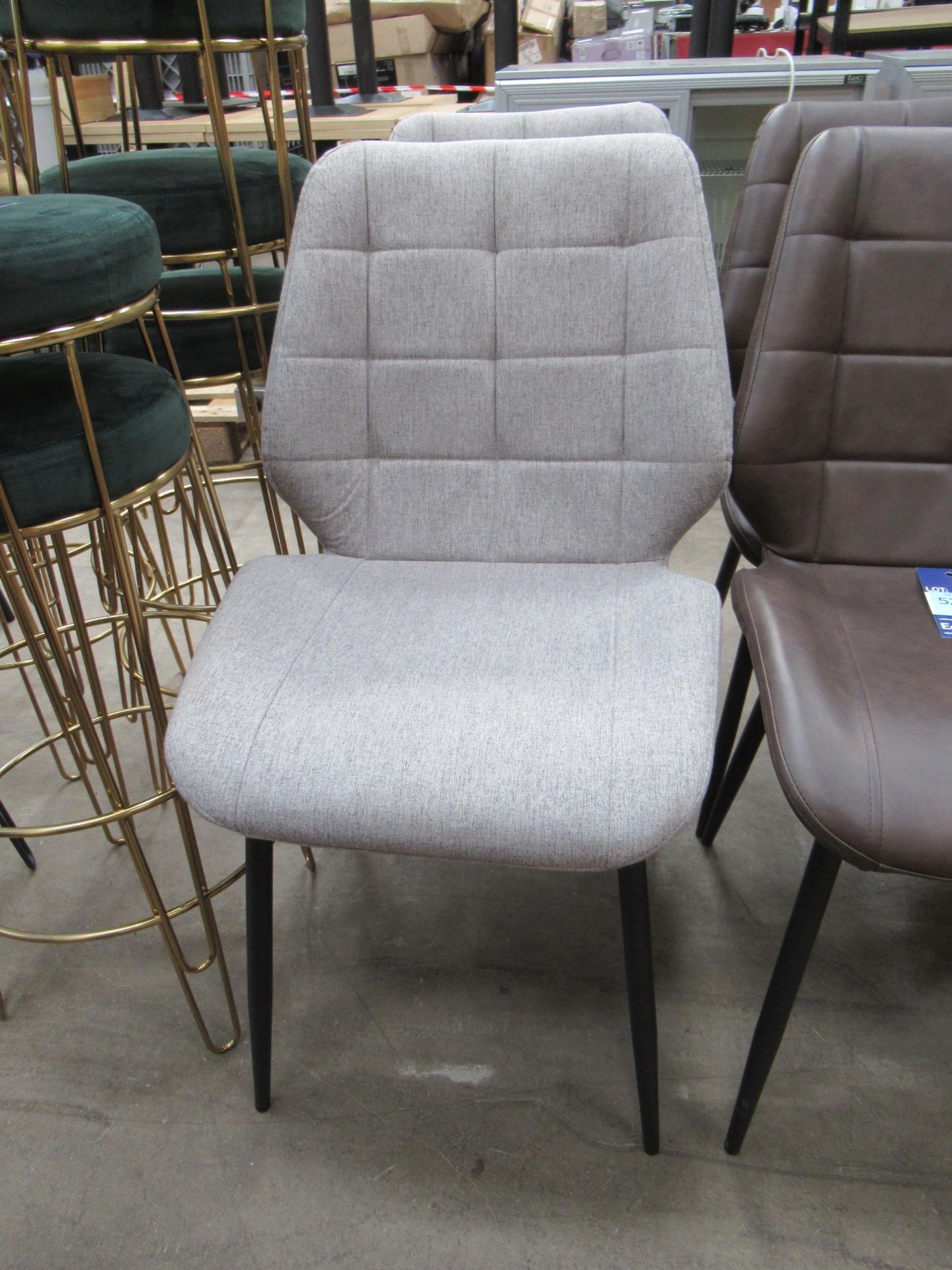 4x Chairs - 2x Grey, 2x Brown Leather - Image 2 of 3