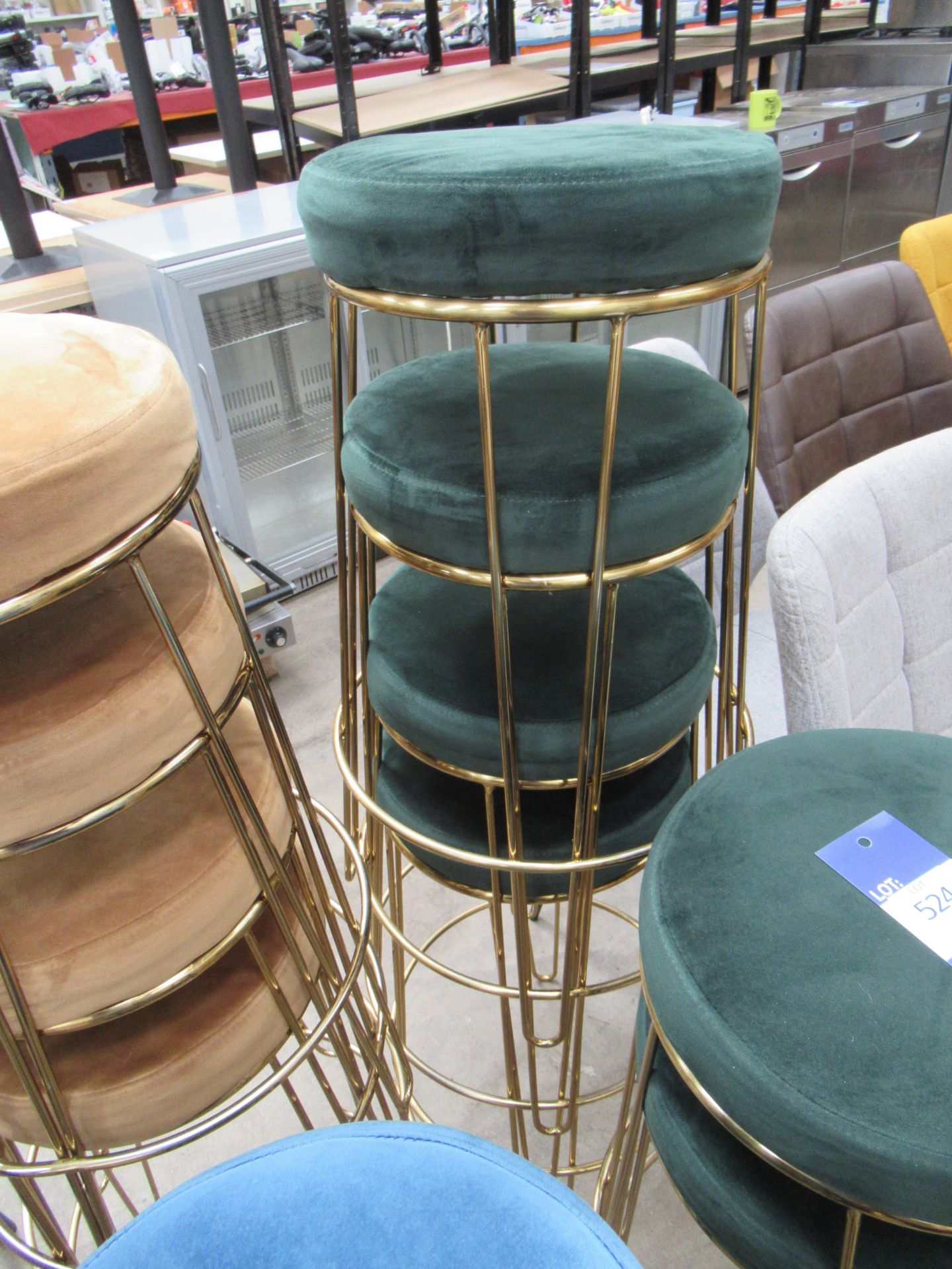 12x Suede Effect Stools - Image 6 of 7
