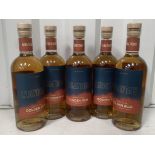 5x Bottles of Libations Double Aged Golden Rum 40%, 70cl