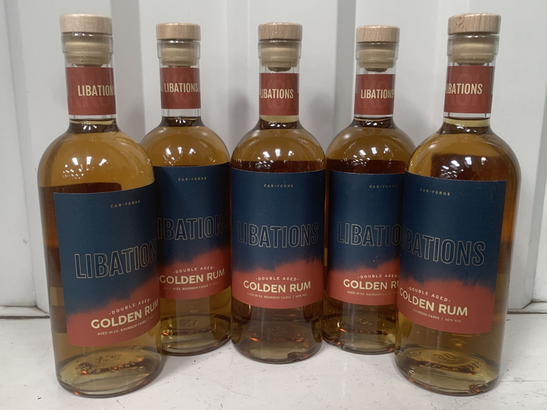 5x Bottles of Libations Double Aged Golden Rum 40%, 70cl