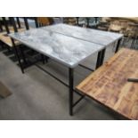 2x Grey Laminated Rectangular Tables