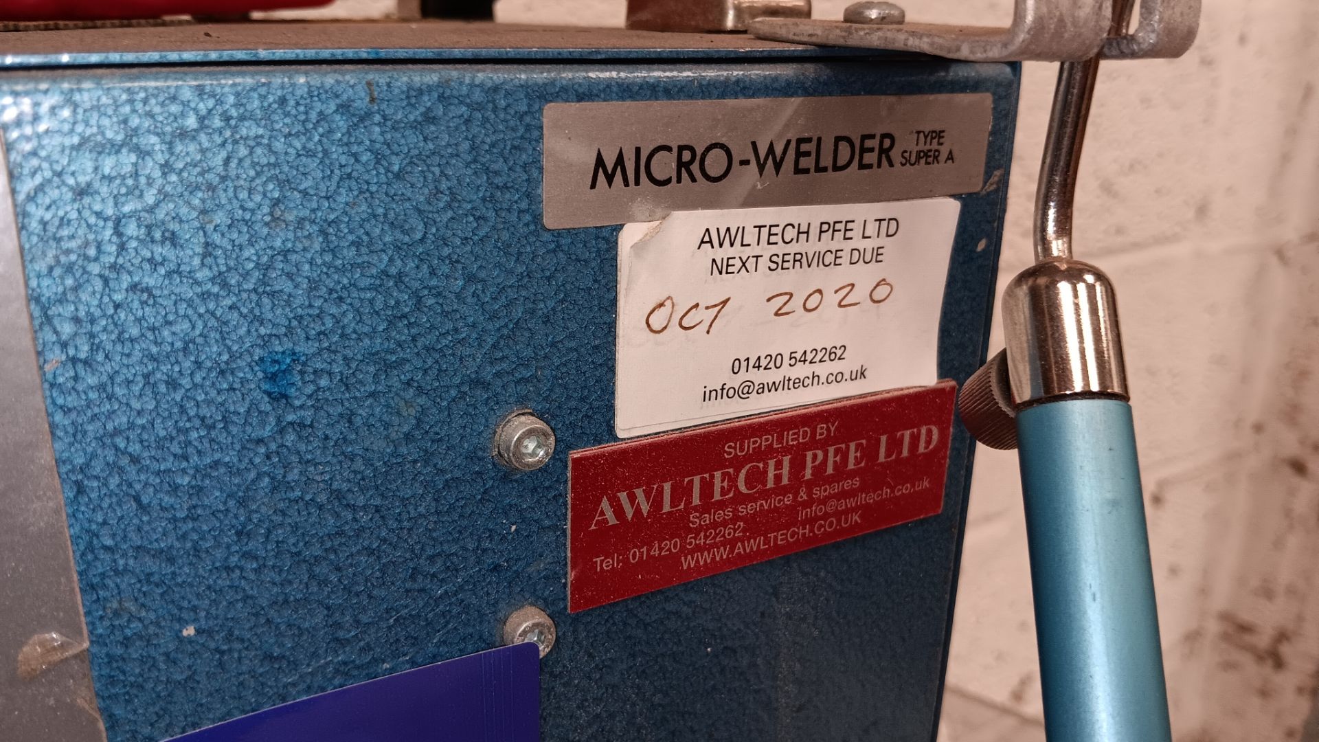 Micro Welder type Super-A, serial number 7627, 240v – Located in Unit 3 - Bild 2 aus 3