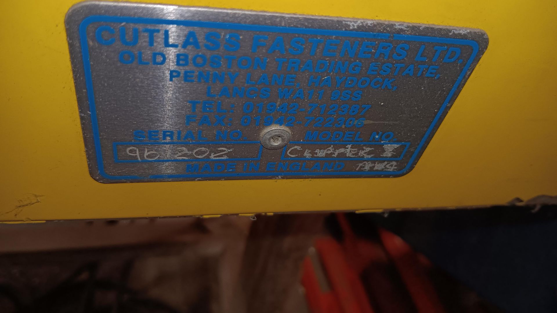 Cutless Fasteners Clipper 10 CD Stud welding system, serial number 96202 - Image 3 of 3