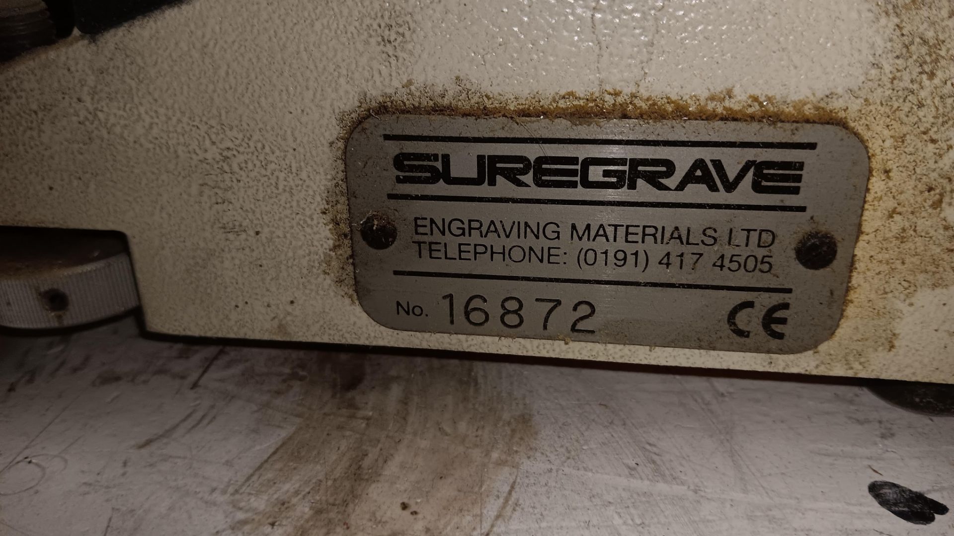 Engraving Materials Suregrave engraving machine, serial number 16872 – Located in Unit 3 - Image 2 of 2