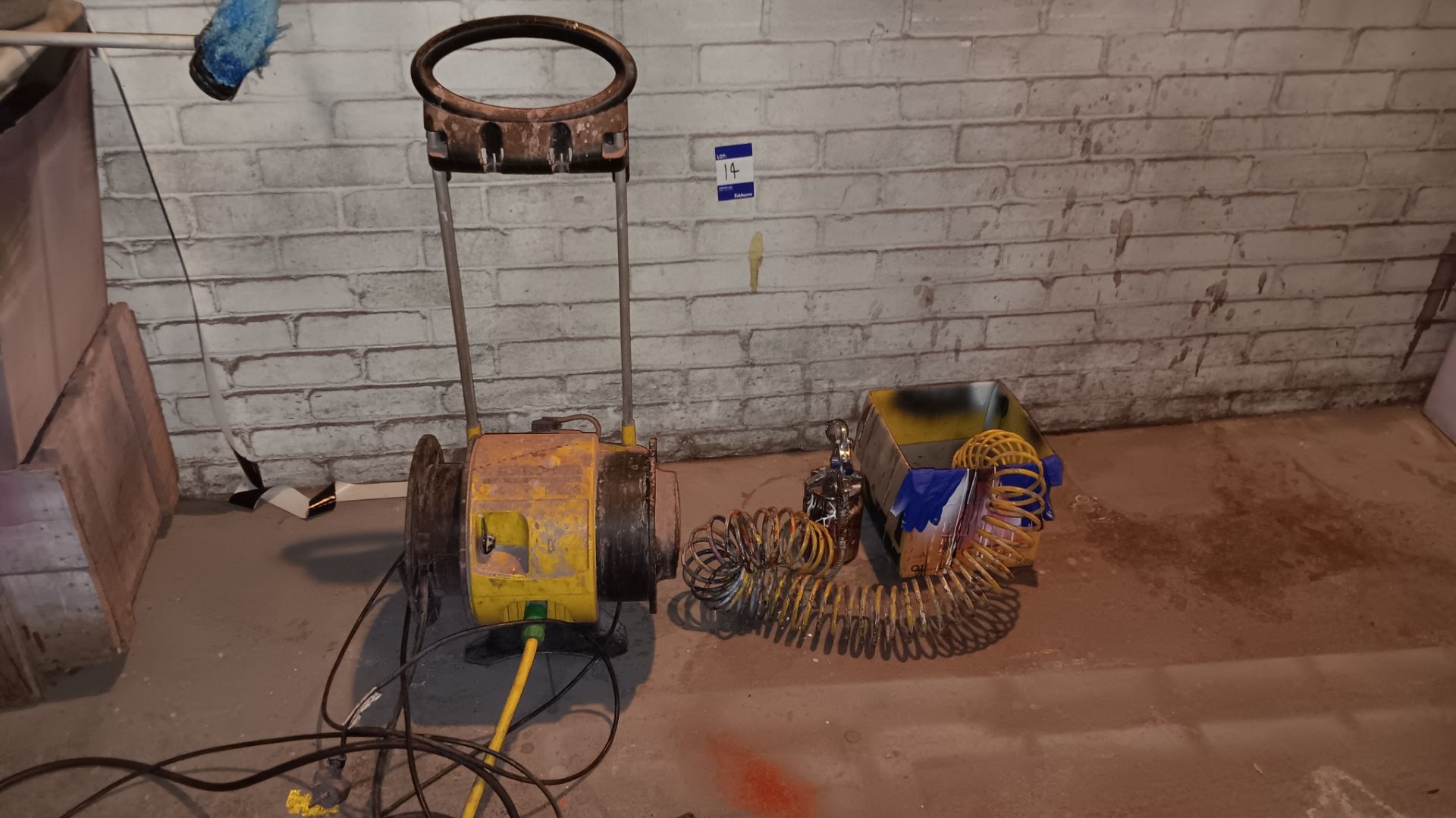 Assortment of items to Spray room to include Karcher B503 pressure washer, sprat gun, upright - Image 2 of 8