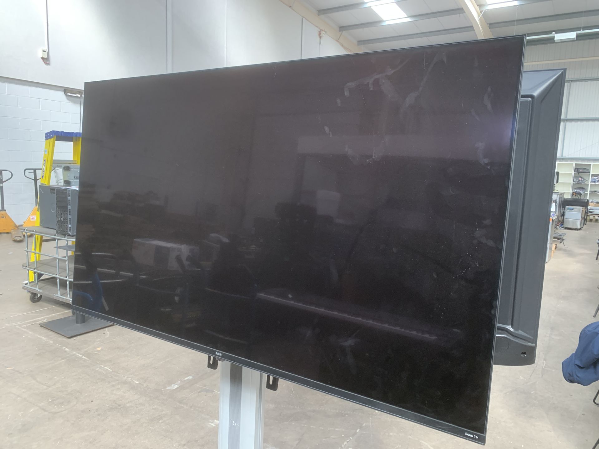 2 x RCA 55" mounted televisions on a mobile stand - Image 2 of 5
