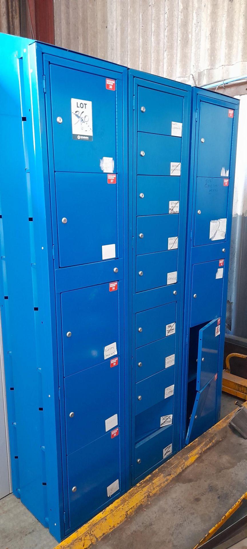 3x3 Steel Lockers with Four Multi Door Locker - Image 3 of 3