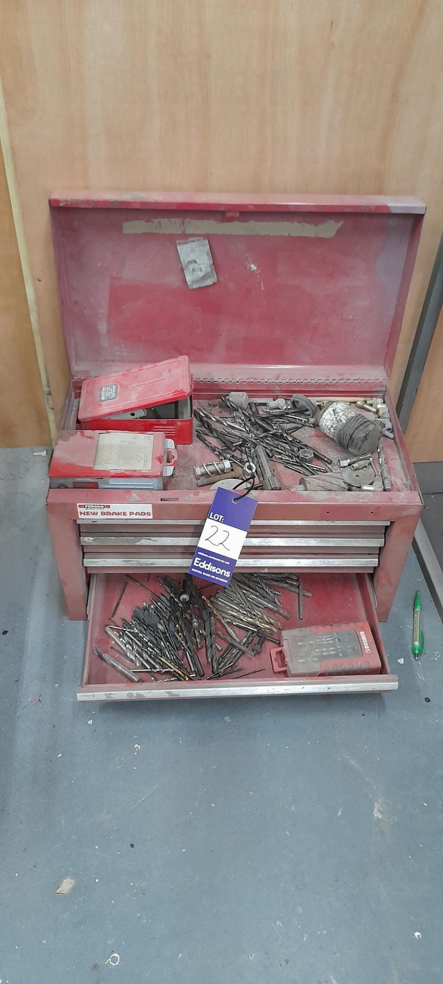 Steel Tool Chest & Contents of Drills