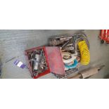 Qty of Various Hand Tools, Puller Components. Air Hose etc.
