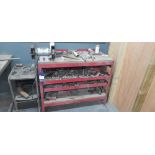 Dexion Rack Fitted Wicks Bench Grinder & Contents of Various Engineering Consumables