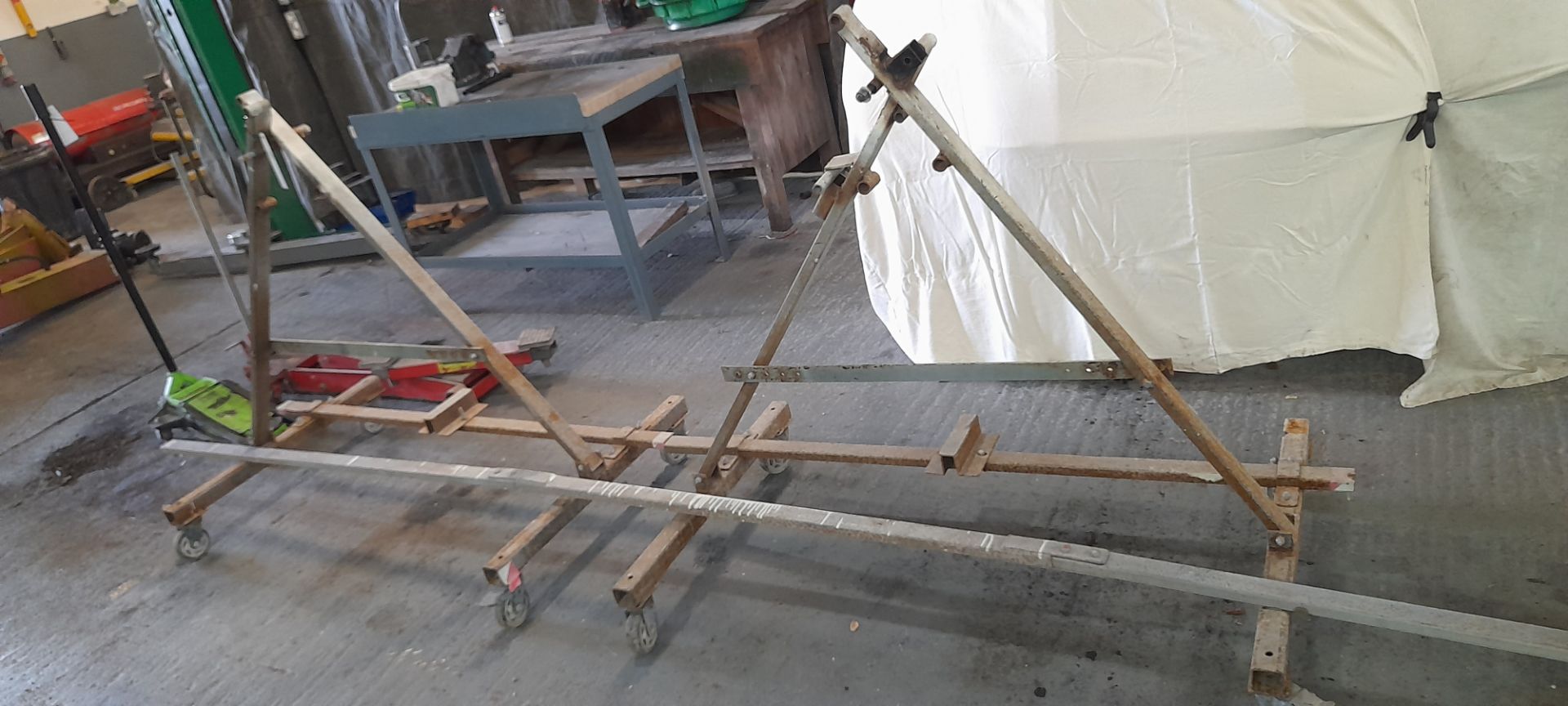 Pair of Fabricated Body Panel Trolleys