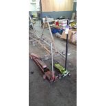 1500kg Long Reach Trolly Sack with a Draper Trolley Jack