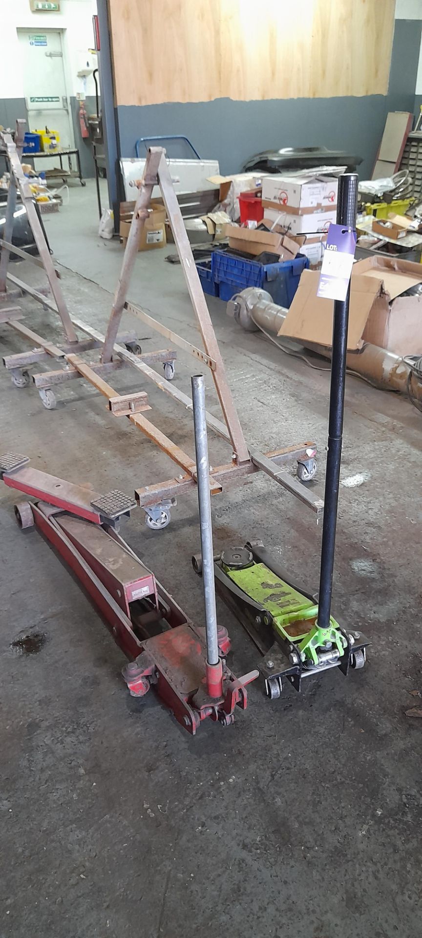 1500kg Long Reach Trolly Sack with a Draper Trolley Jack