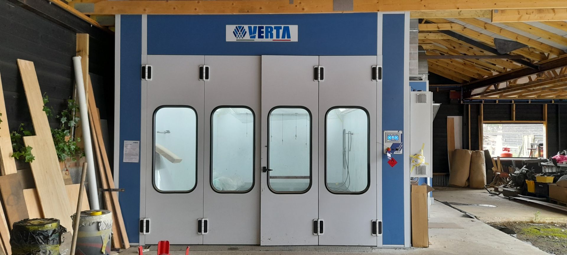 Verta Nova Conquer Fair Door Spray Booth. 3.96m wide, 5.94m deep & 2.14m high. With underfloor - Image 2 of 24