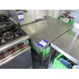 Stainless steel topped prep table with undershelf