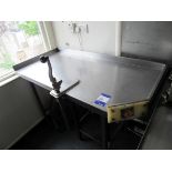 Stainless steel prep table with can opener