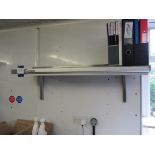 Stainless steel wall mounted shelf unit