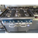 Scott Benham 6 ring gas range cooker