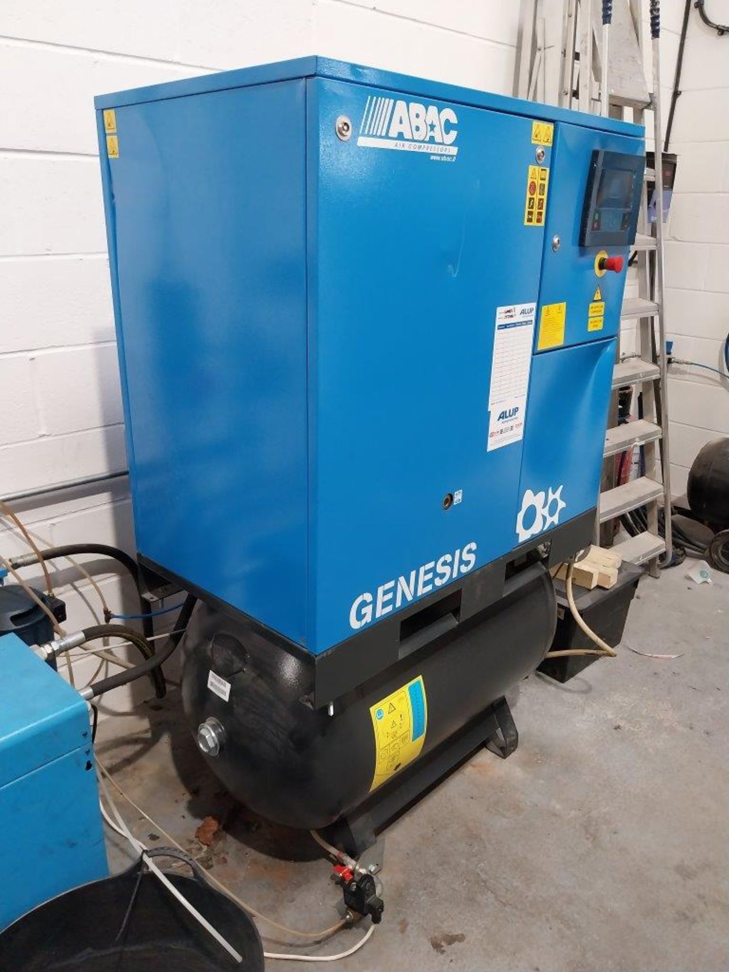 ABAC Genesis 11 270L receiver mounted rotary screw compressor & dryer Serial number ITJ518077, - Image 2 of 4