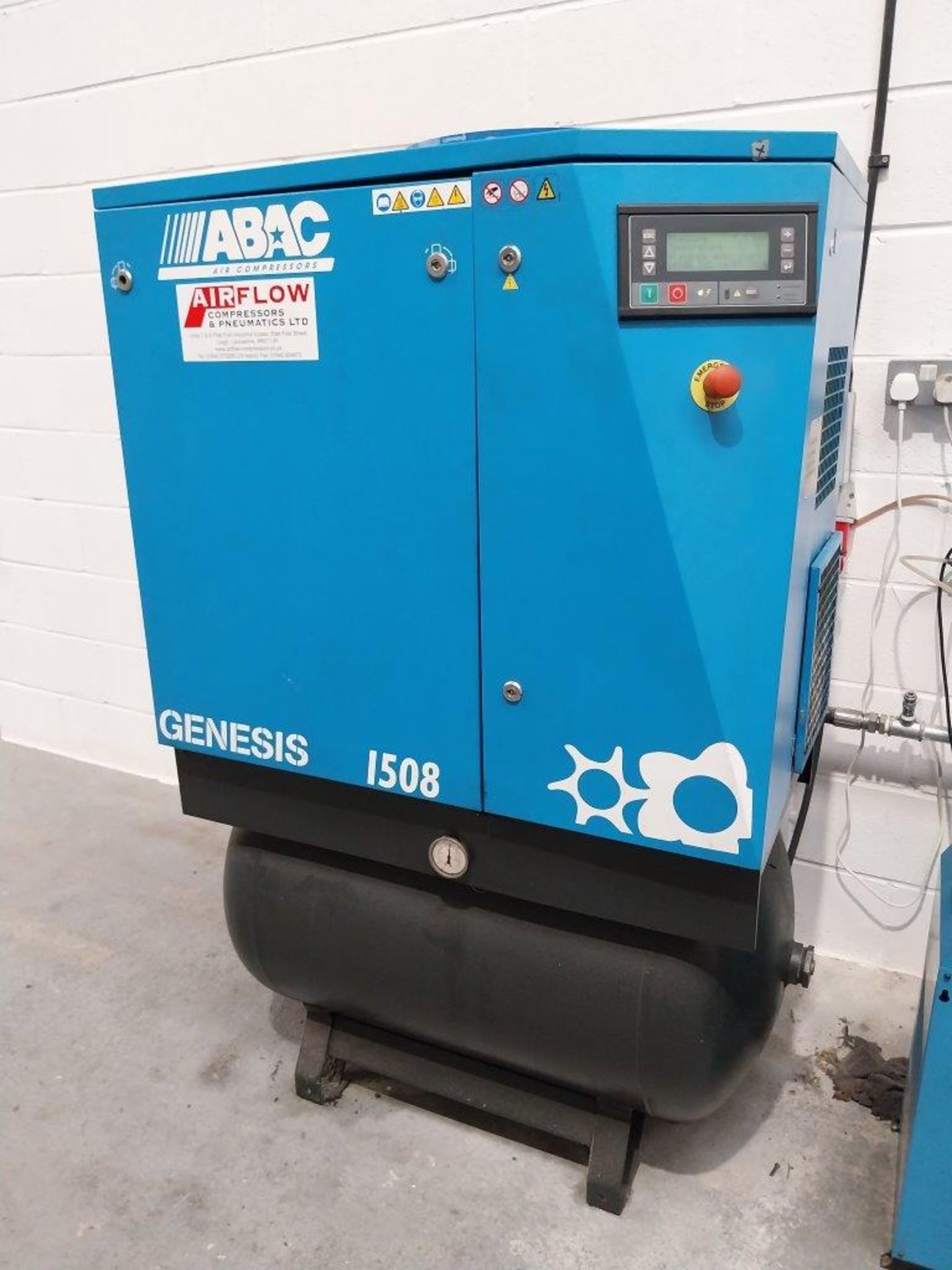 ABAC Genesis 1508 8 bar screw compressor Serial number ITR0108981, free air delivery 2.32m³ / min