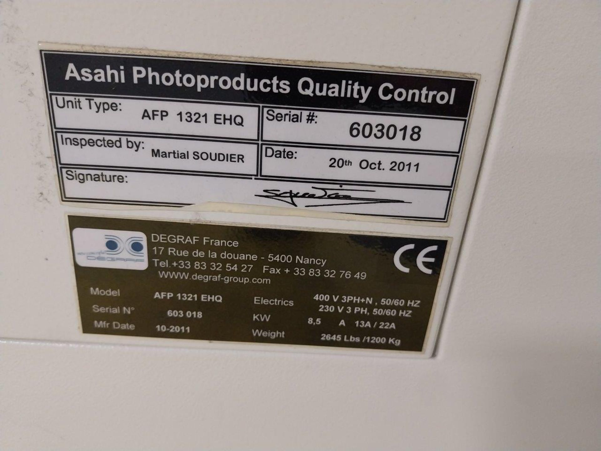 Asahi Photoproducts AFP 1321 EHQ Exposure frame with automatic pneumatic lid, Plate size - Image 3 of 5