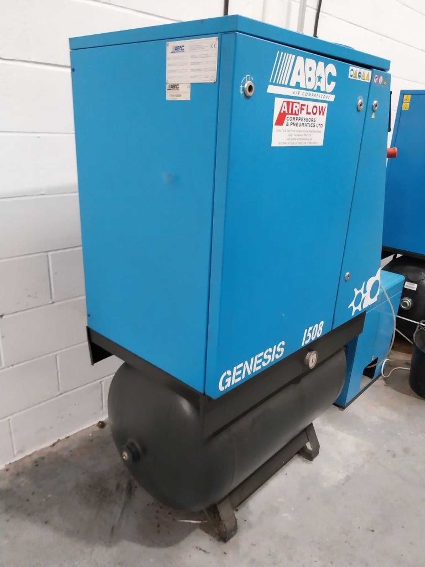 ABAC Genesis 1508 8 bar screw compressor Serial number ITR0108981, free air delivery 2.32m³ / min - Image 3 of 5