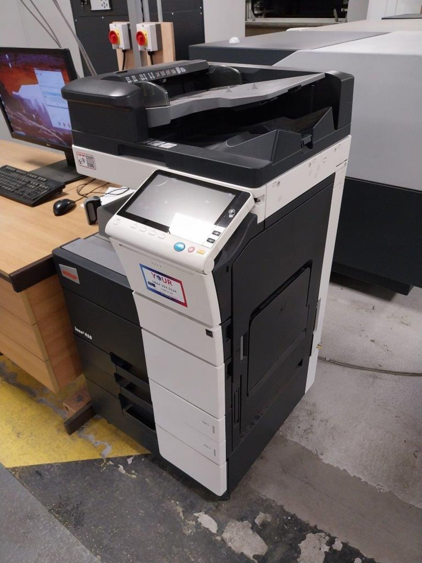 Develop ineo + 458 bizhub C458 multi format printer, Serial number A79M021012555 - Image 4 of 4