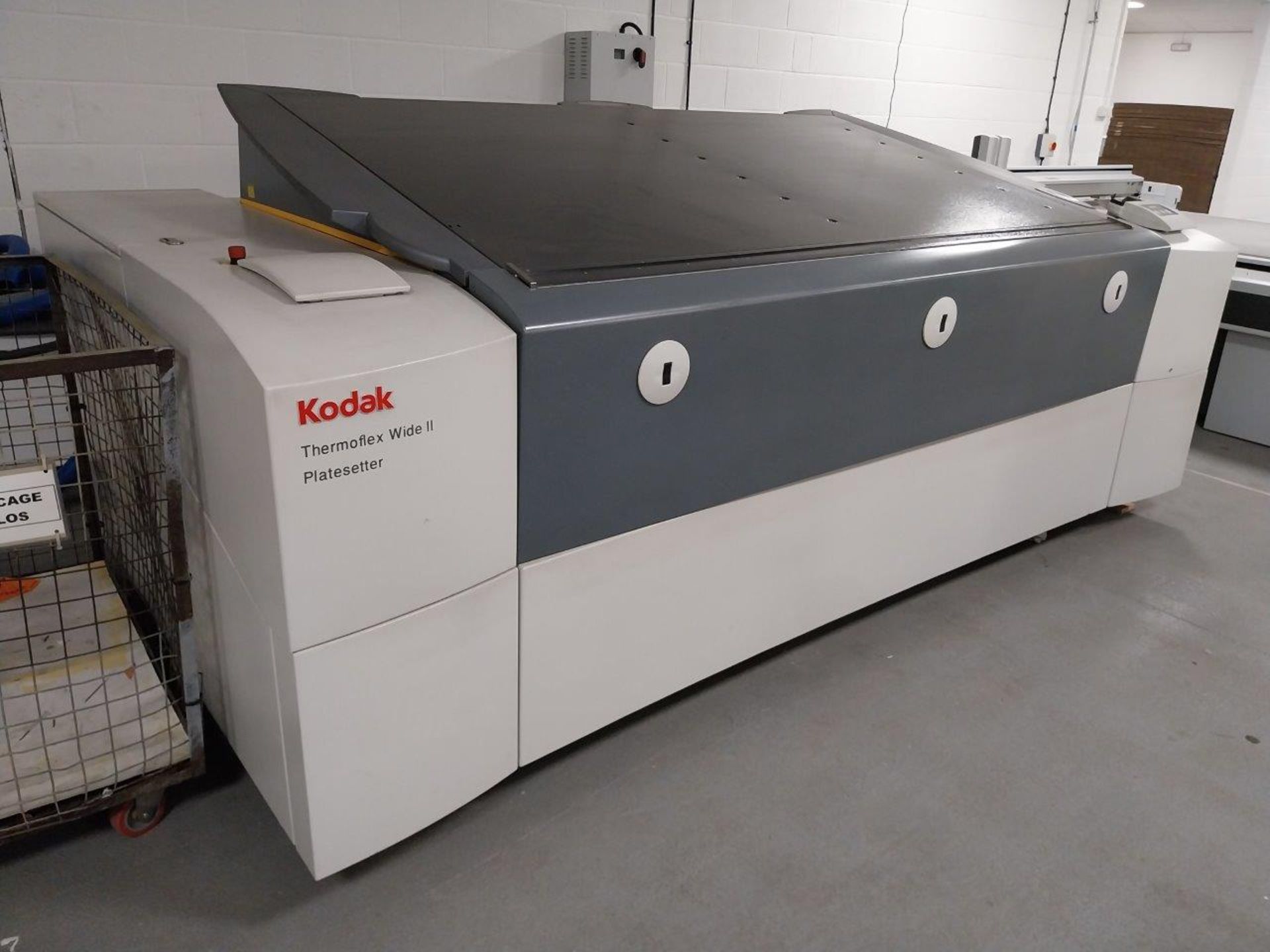 Kodak thermoflex wide II plate setter, Serial number WT0057, Mfd 31/01/2009 with debris removal,