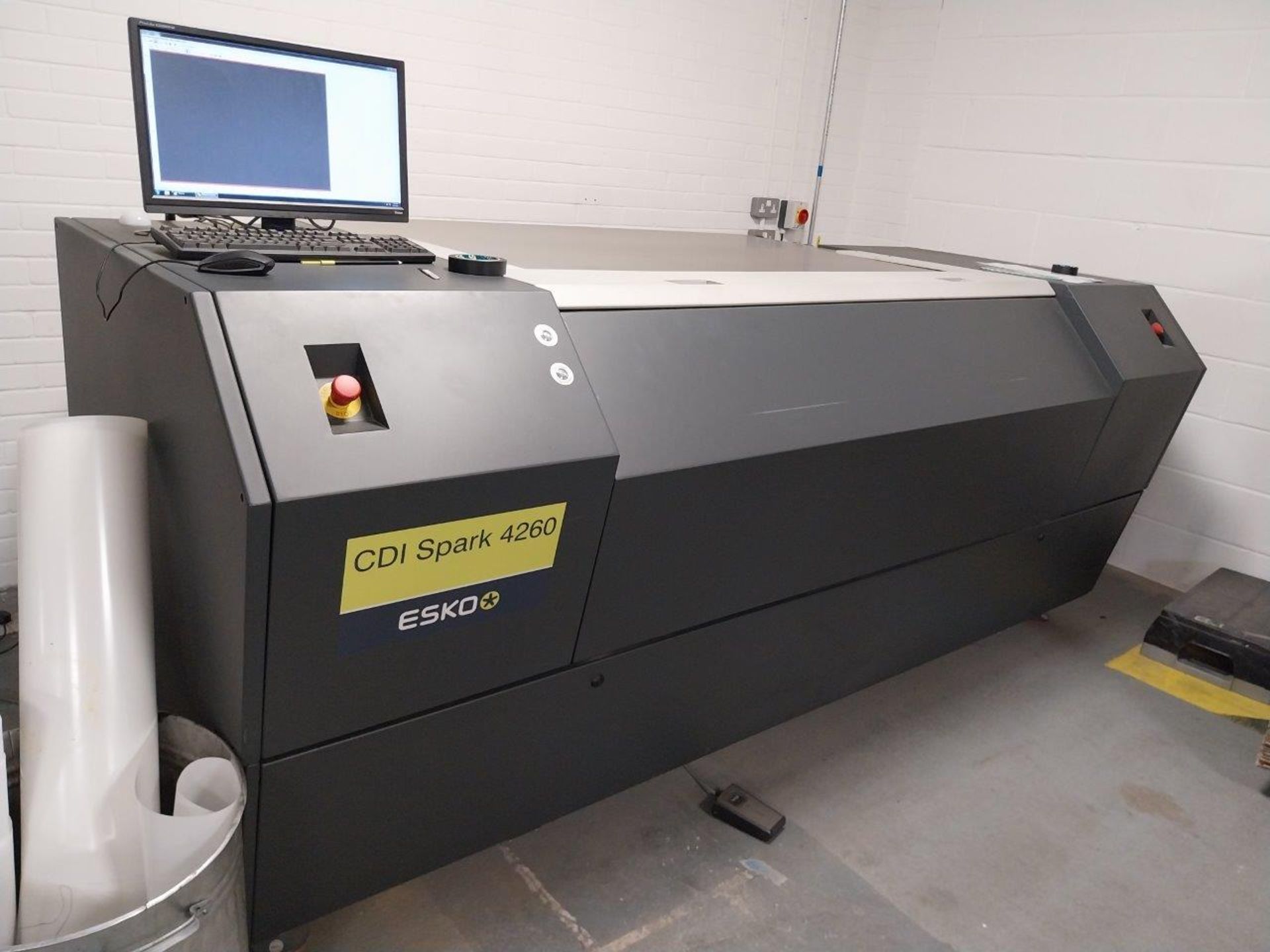 Esko CDI Spark 4260 Optics 15 flexo plate laser imager, machine weight 1800kg, 2800x1100x1160mm