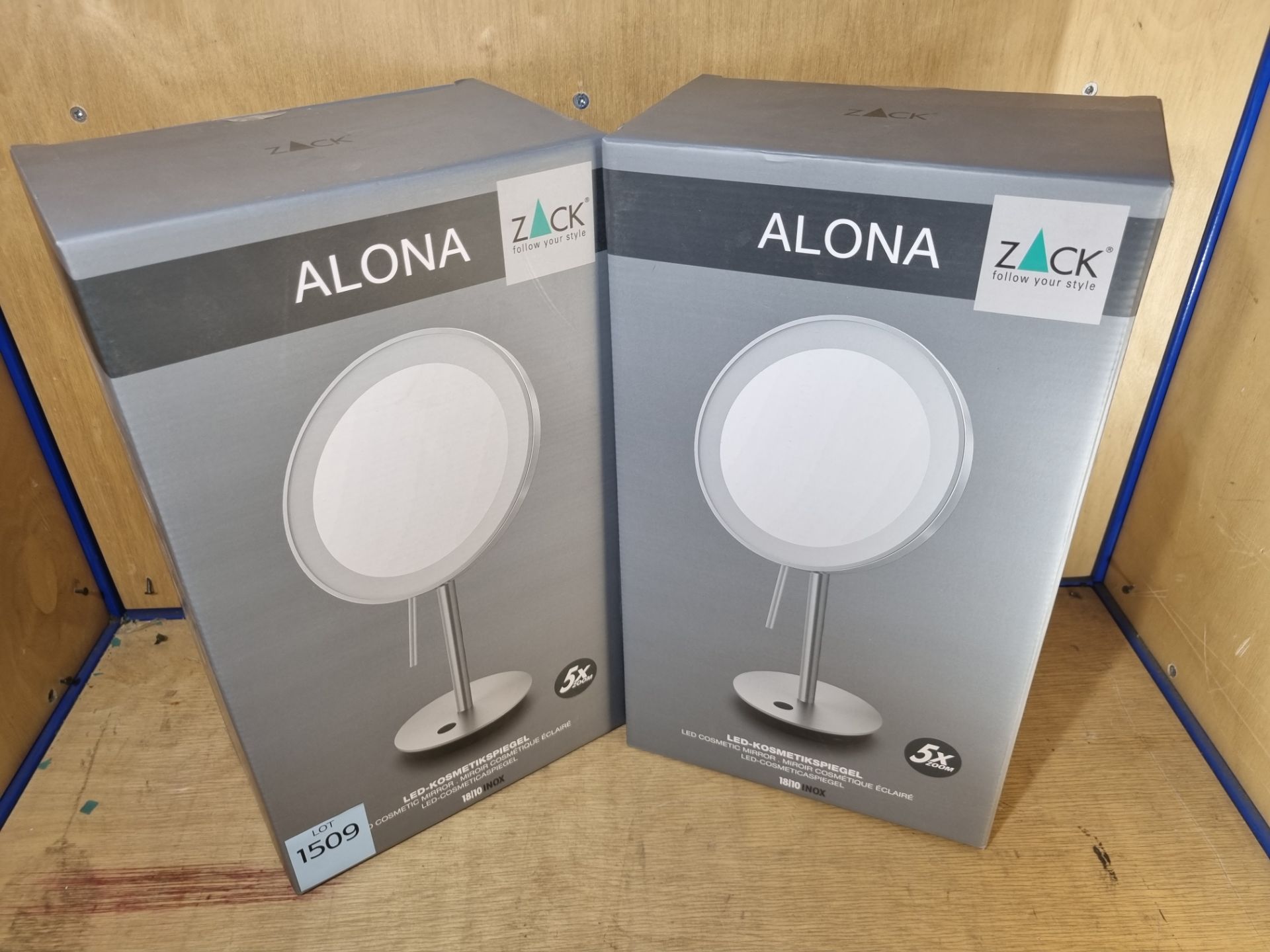 2x Zack Alona LED Cosmetic Mirrors