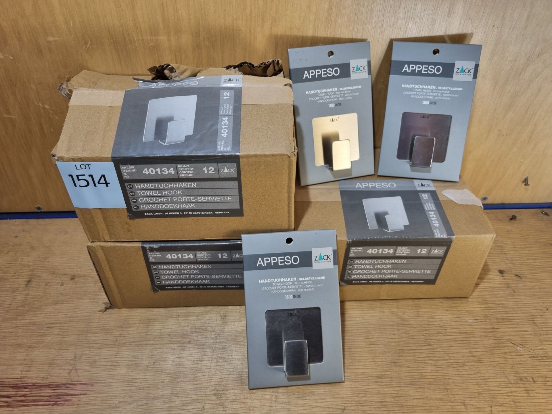 3x Boxes of Zack Appreso Double Towel Hooks