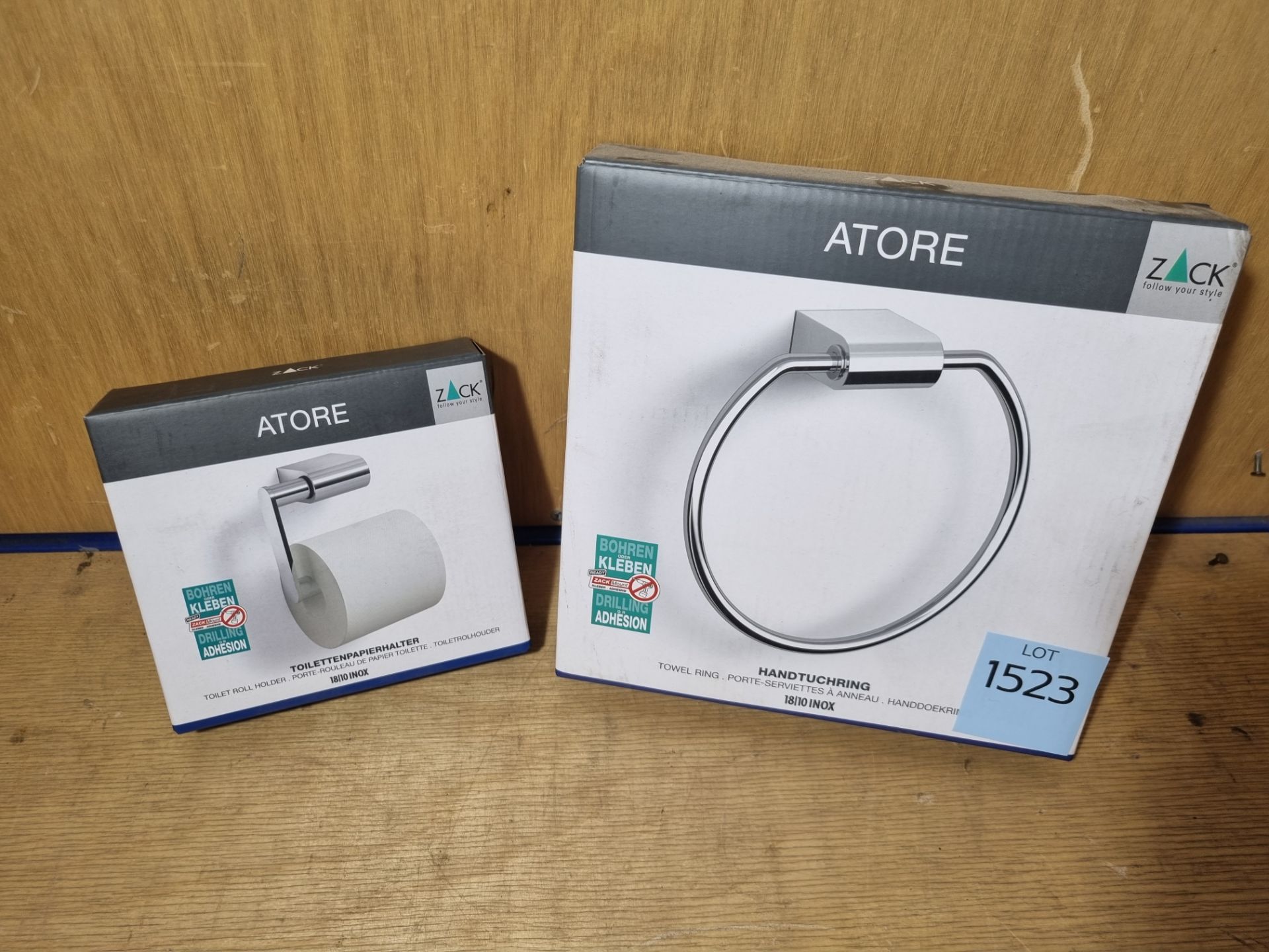 Zack Atore Towel Ring & Toilet Roll Holder & Soap Dish