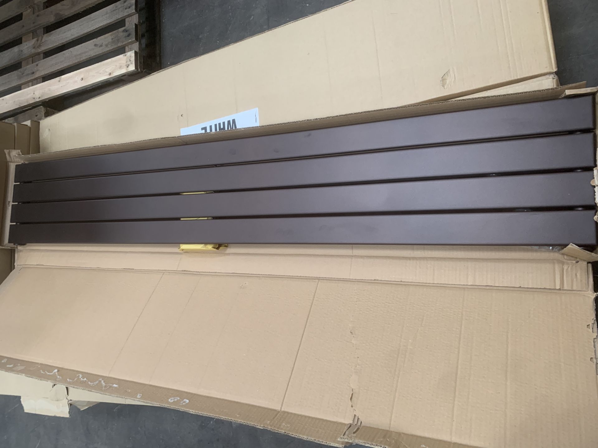 Boxed 1810 x 305mm Brushed Radiator in Mocha Finish