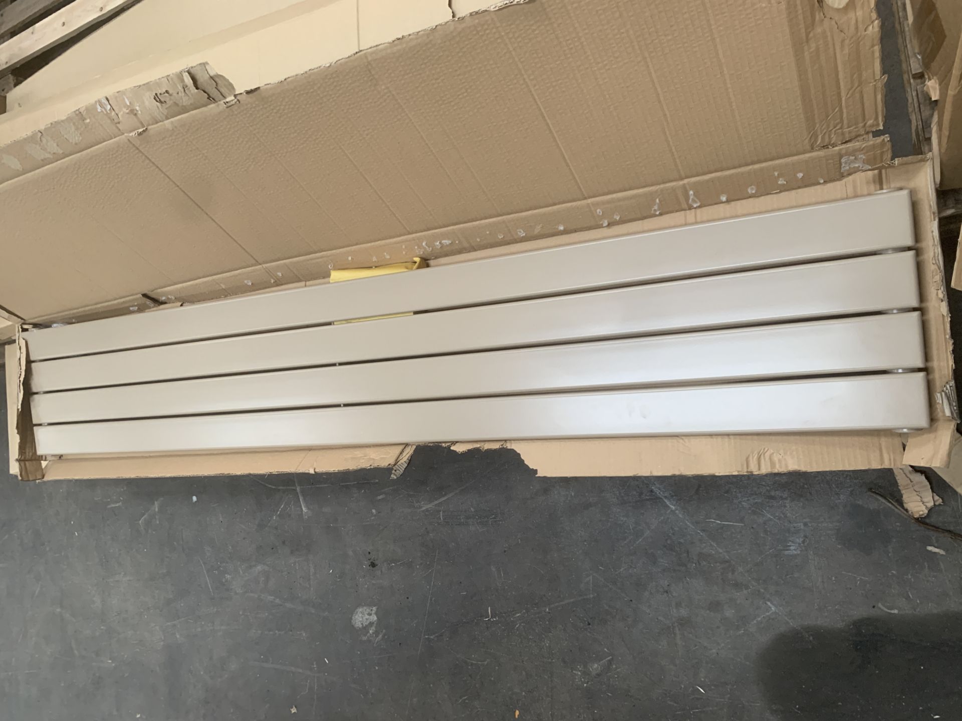 Boxed 1810 x 305mm Brushed Radiator in Latte Finish