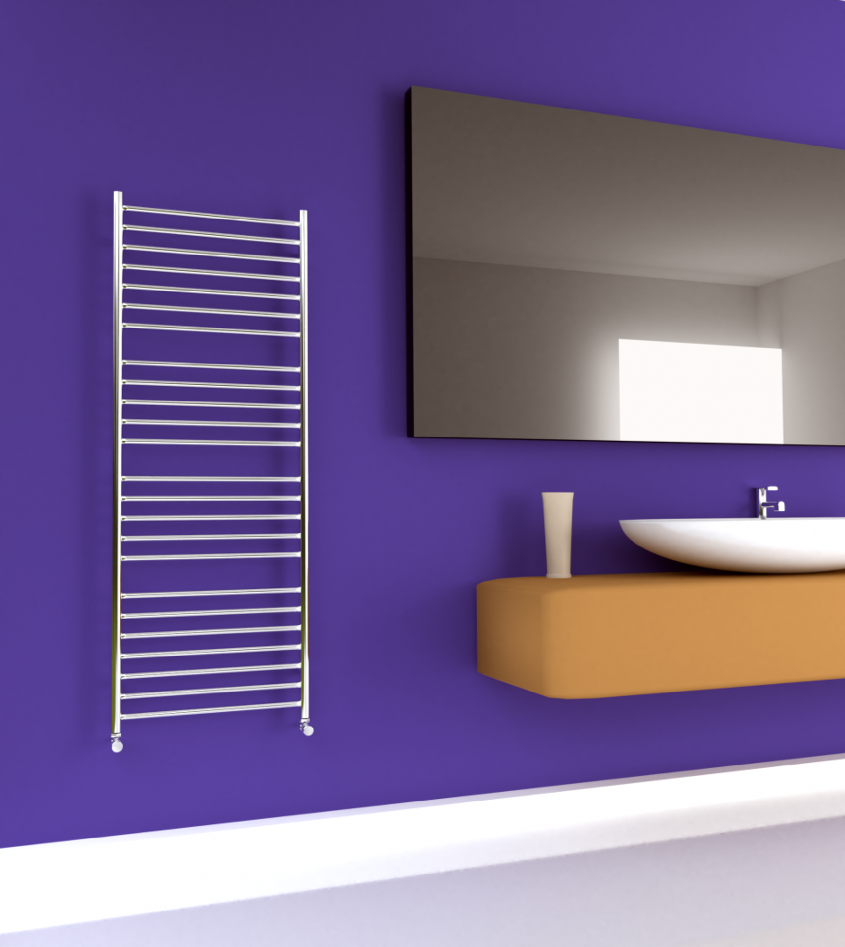 SS401 Mega Flat 600 Radiator by SBH in White. H1600 x W600mm. RRP £716.83