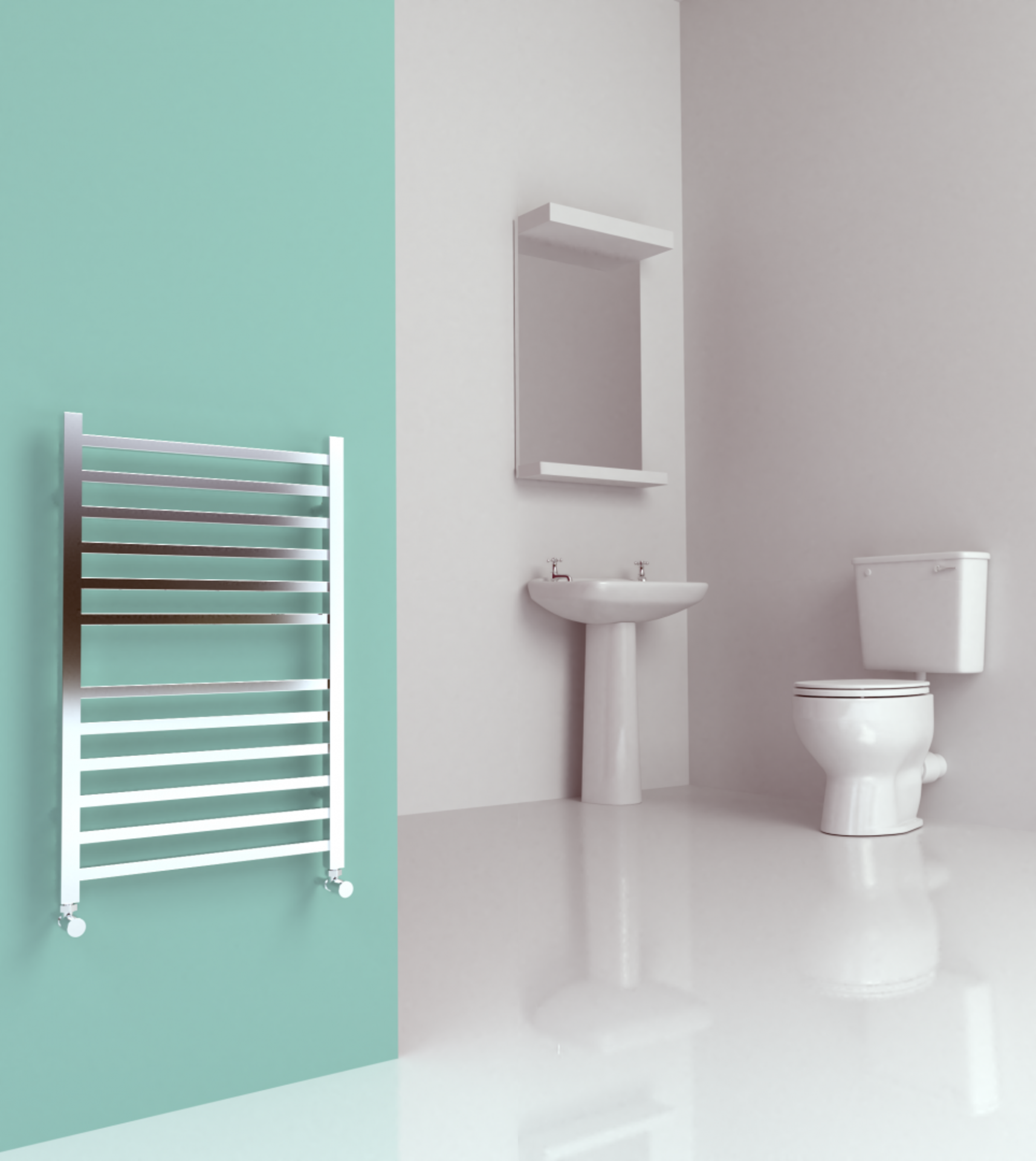 SS200SQ Midi Square Radiator by SBH in White. H810 x W520mm. RRP £530.12