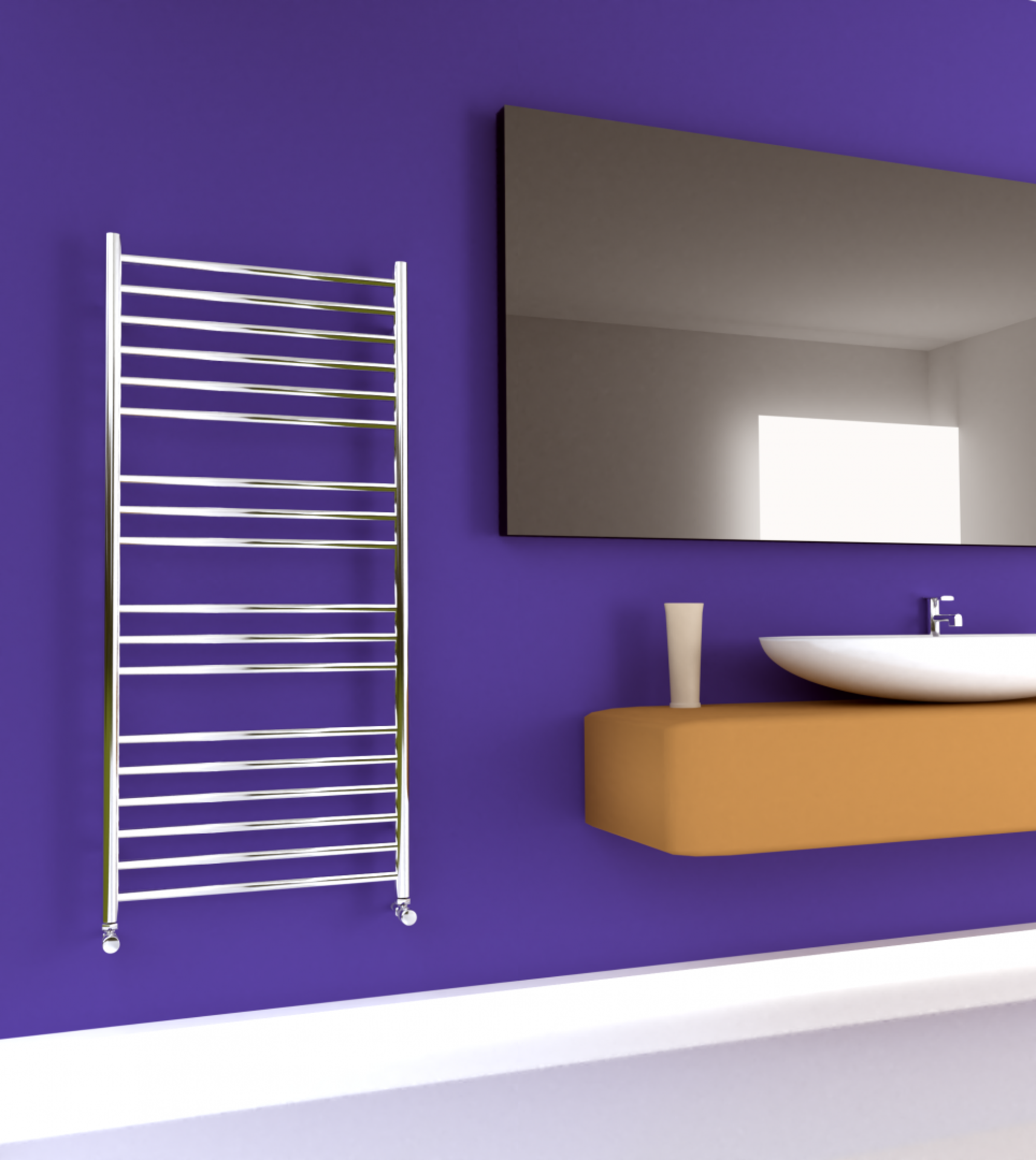 SS101 Maxi Flat 600 Radiator by SBH in Anthracite Finish. H1300 x W600mm. RRP £554.37