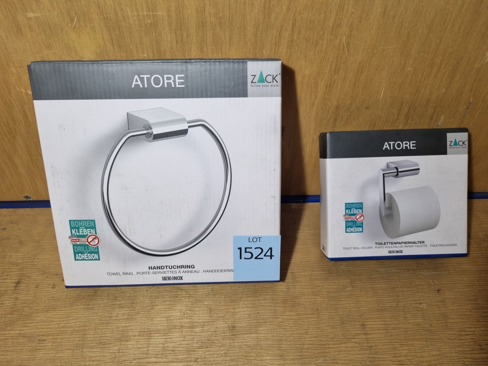 Zack Atore Towel Ring & Toilet Roll Holder & Soap Dish
