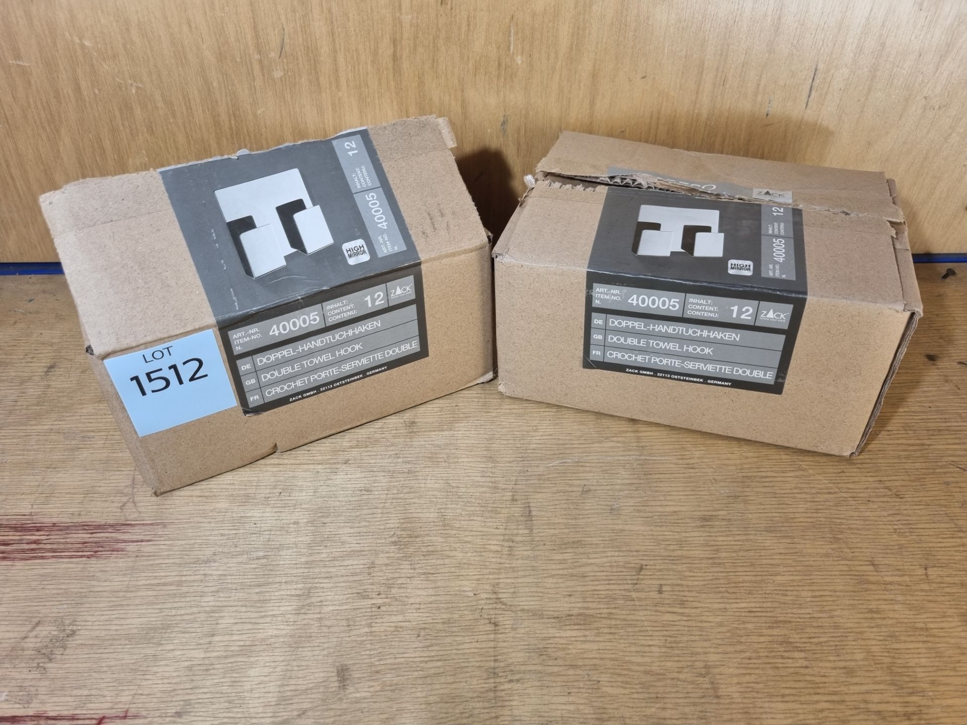 2x Boxes of Zack Appreso Double Towel Hooks