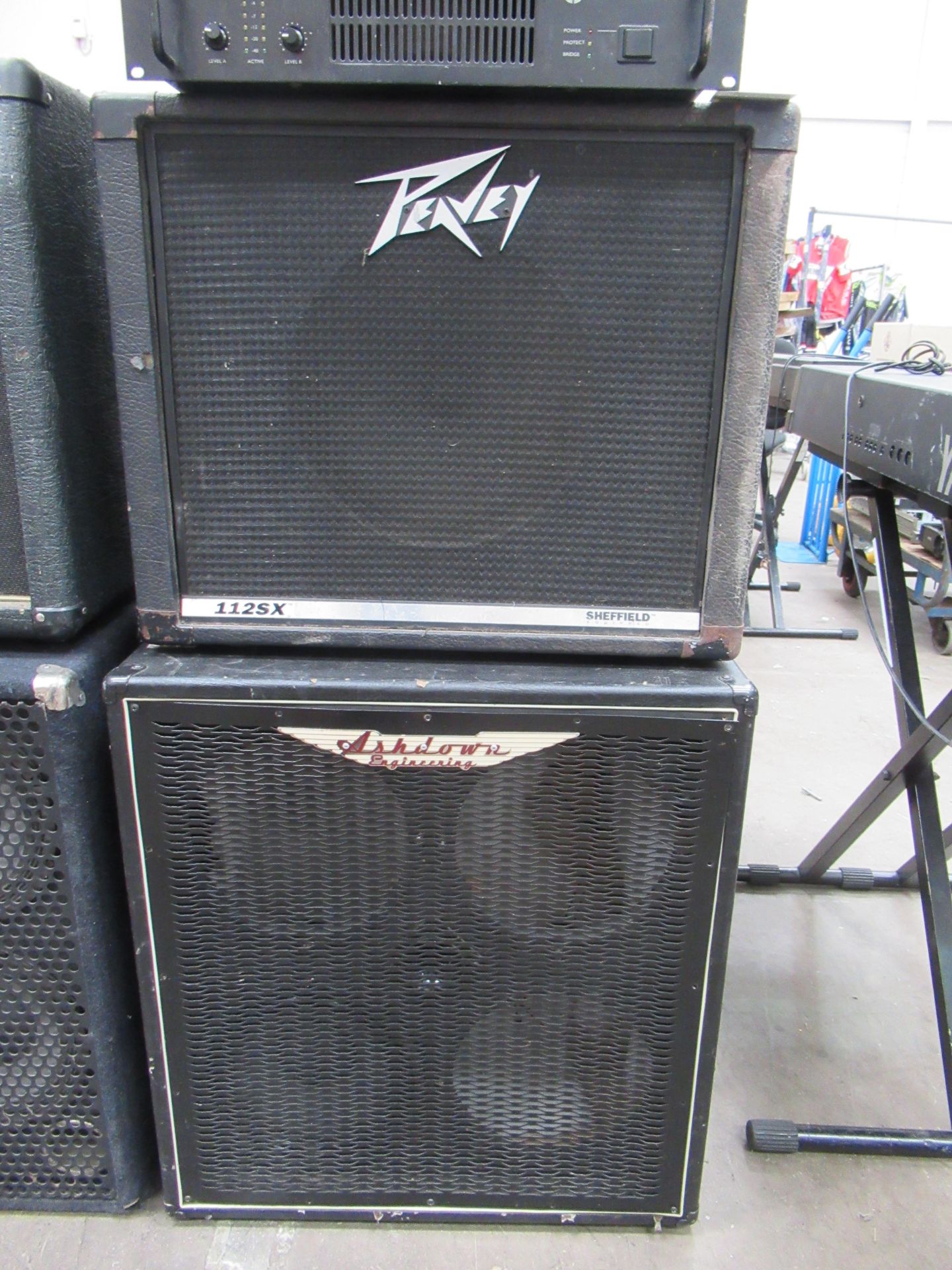 2x Speakers- 1x Ashdown; 1x Peavey