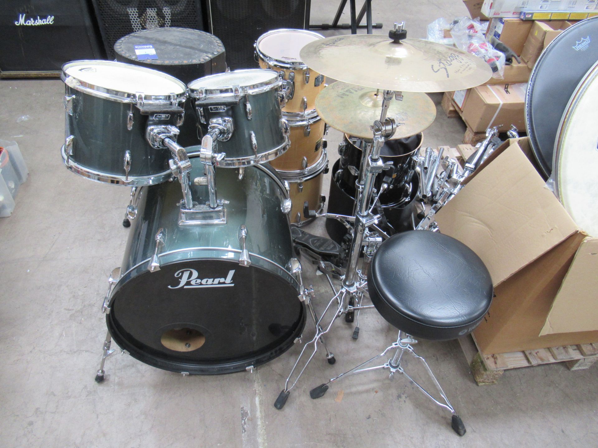 Various Drums & accessories including stands, drumskins etc - Image 5 of 6