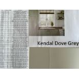 2584 items dove grey shaker kitchen doors and drawer fronts inc glass and curved doors. This lot